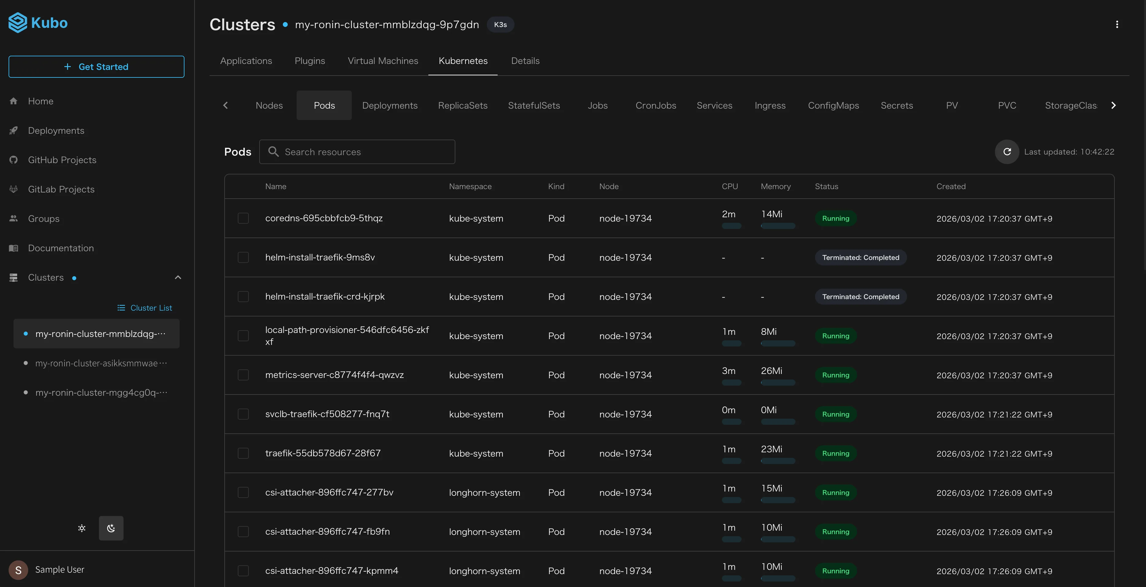 Kubo UI Dashboard